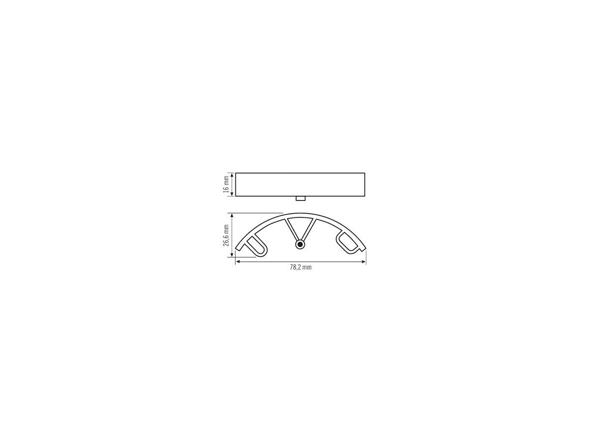 Befestigung ESYLUX BASIC SPACER WH