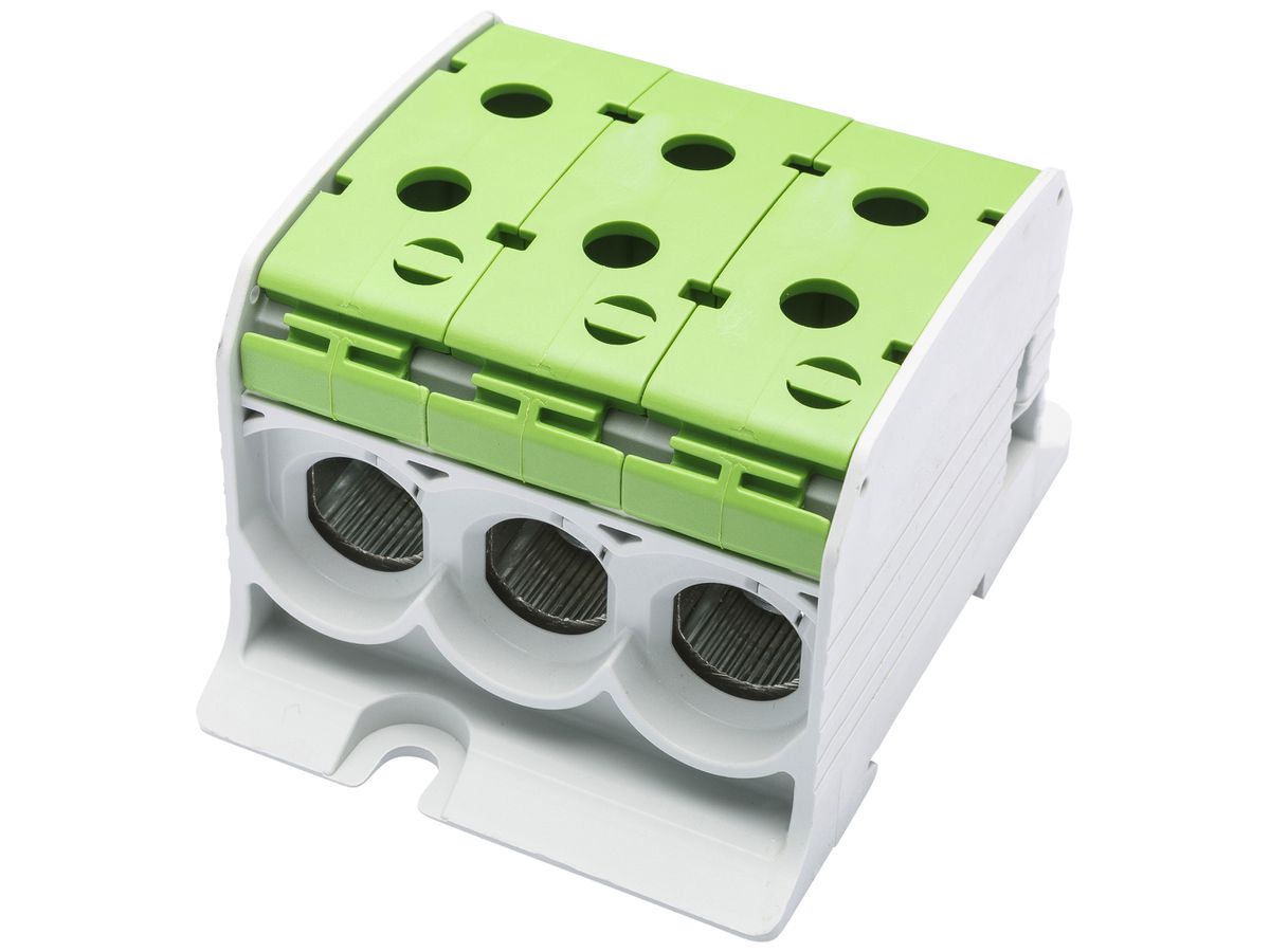 Verteilerblock Bals RKA 95 1P 200A 3×Eingang 3×Ausgang 10…95mm² grün