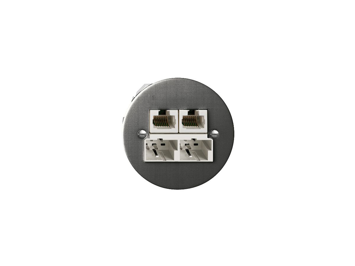 UP-Dose SOHO 2×TT/2×RJ45/u schwarz getr.ITplus