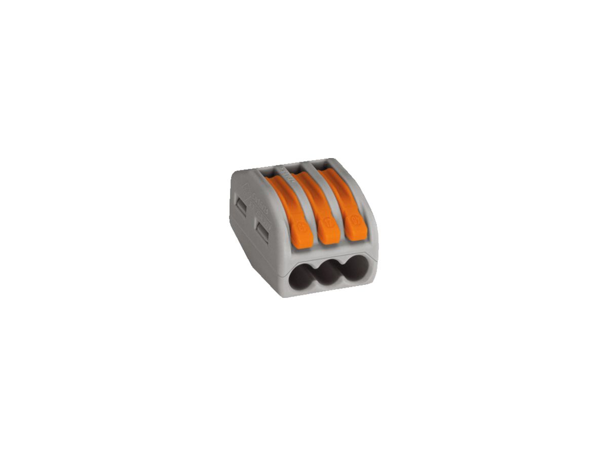 Verbindungsklemme WAGO 3P 0.08…4mm² grau