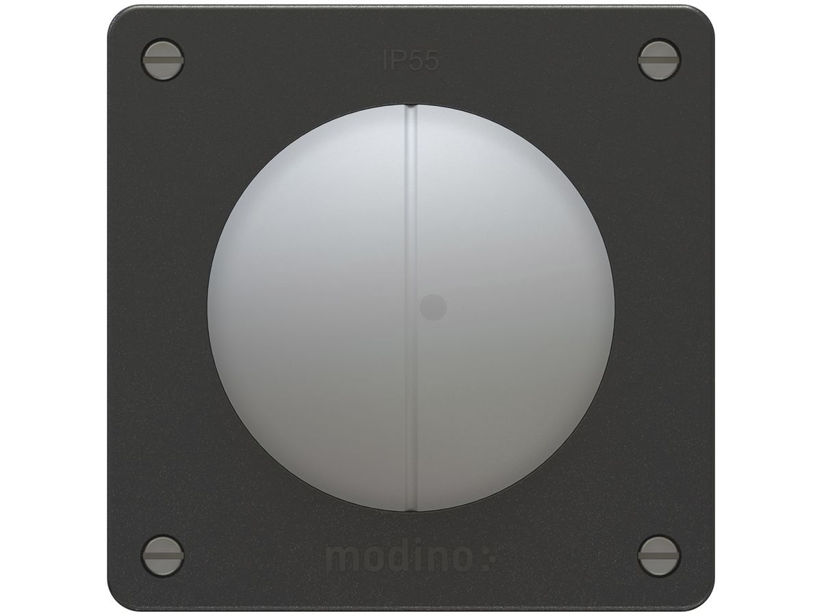Leuchtdrucktaster modino exo 2×AR/1L 1×bel.10A 250V 90×90mm schwarz