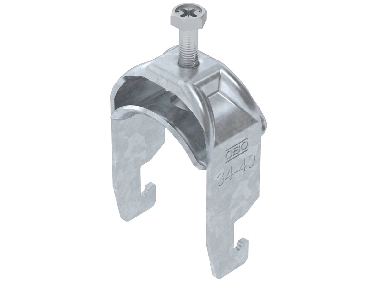Schnellverleger BET 2056 U-Fuss Metall 34…40mm 1×Kabel Stahl tfZn
