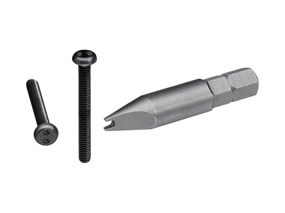Schraube vandalensicher Hager robusto IP55 26mm schwarz 100 Stk mit Werkzeug