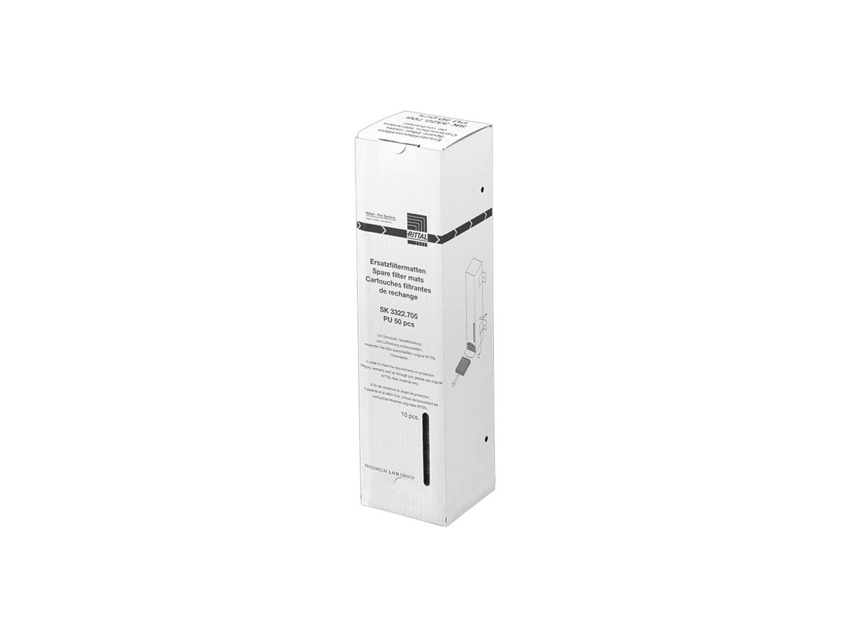 Filtermatte Rittal SK 3322.705 120×120×12mm für Filterlüfter 50Stk