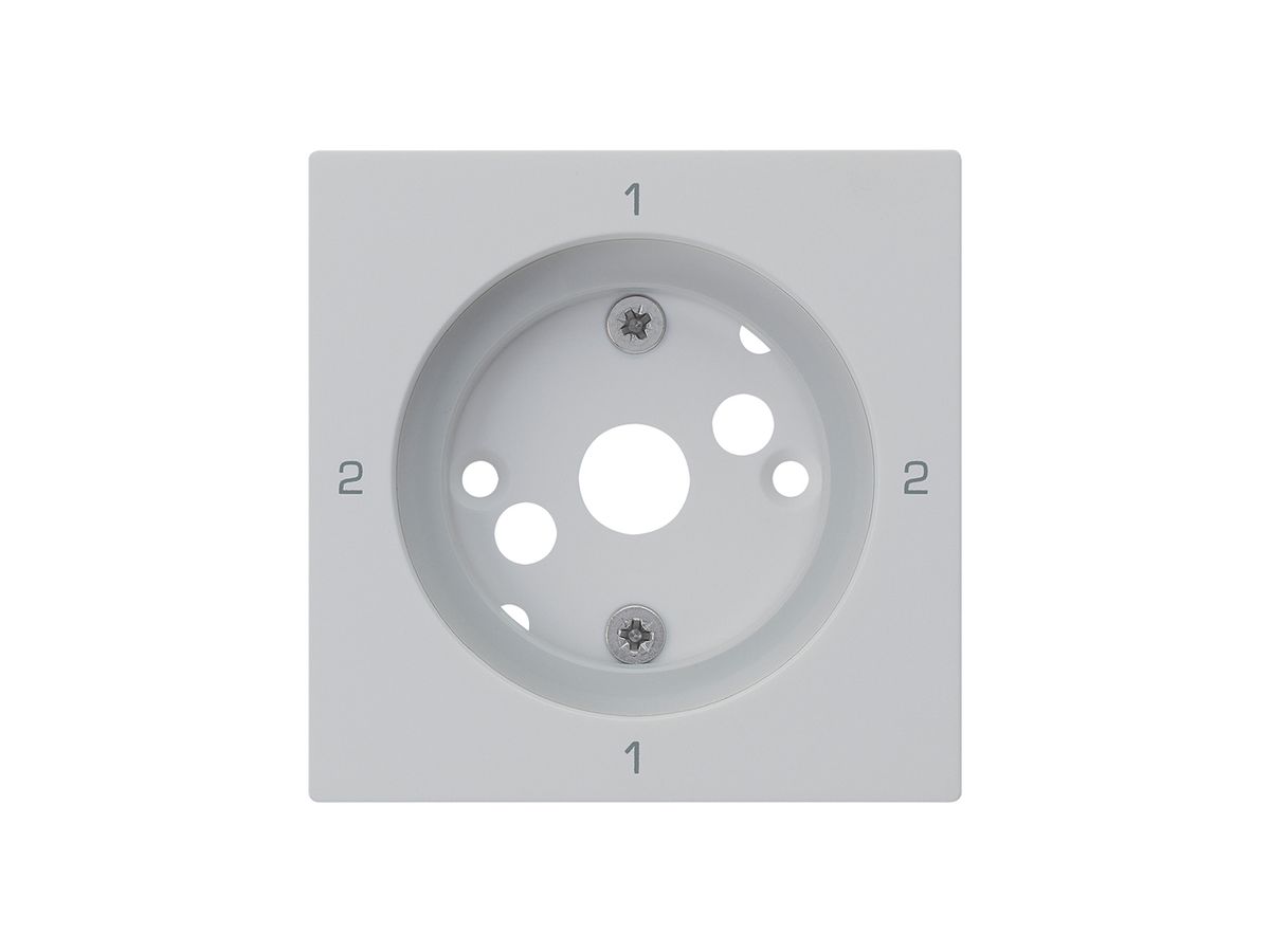 Frontplatte kallysto 2-1-2-1 60×60mm für Drehschalter S3 hellgrau