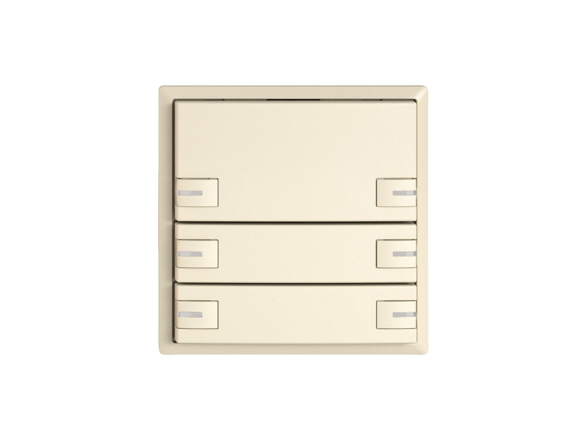 KNX-Taster RGB EDIZIO.liv SNAPFIX® Temperaturfüh.RGB-LED 6×T 1-Tbed.cr