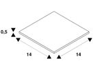 Rahmen SLV für DOWNUNDER PUR, 80×80mm silber