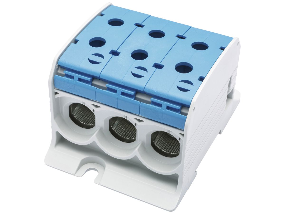 Verteilerblock Bals RKA 95 1P 200A 3×Eingang 3×Ausgang 10…95mm² blau