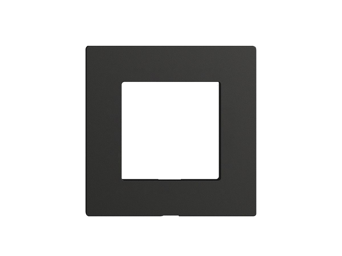 Frontplatte Edue Wiser für Abdeckset, ohne Beschriftung, IP20, 60×60mm, schwarz