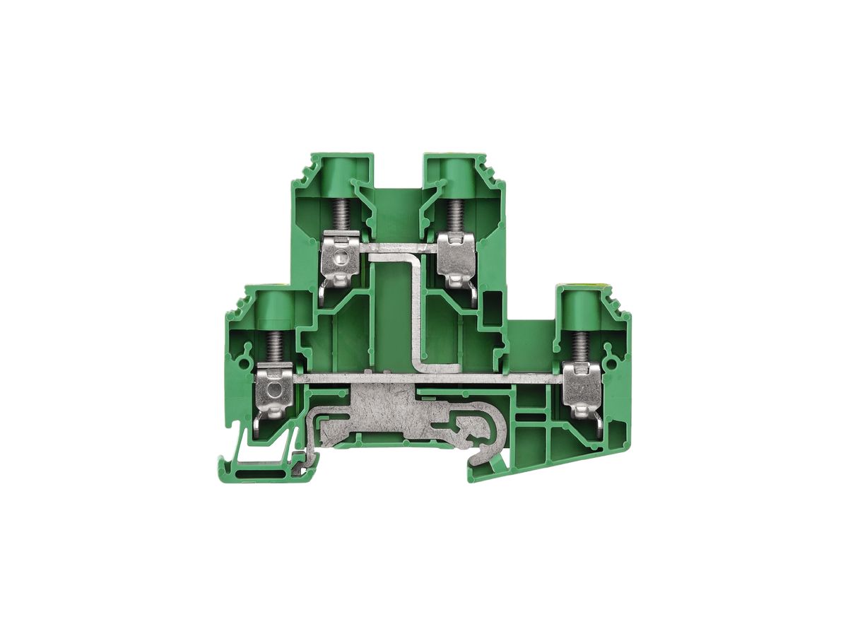 Schutzleiter-Reihenklemme Weidmüller WDK PE Schraub.10mm² 2 Etagen grün-gelb