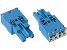 Buchse WAGO 2L 0.5…4mm² blau Cod.I 25A 250V ohne Zugentlastungsgehäuse
