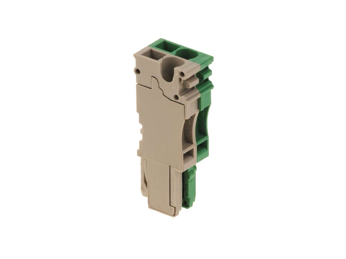 Stecker Weidmüller ZP 2.5/1AN/15 Zugfeder 2.5mm² 15L grün, beige