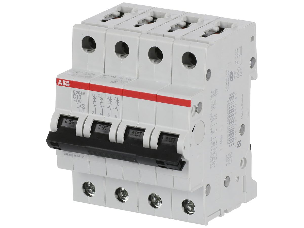 Leitungsschutzschalter ABB S204M-C10 10A C 10kA
