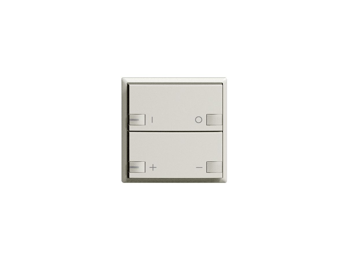 Frontset ON-OFF Dimmer 2T mit LED ZEP EDIZIOdue hellgrau