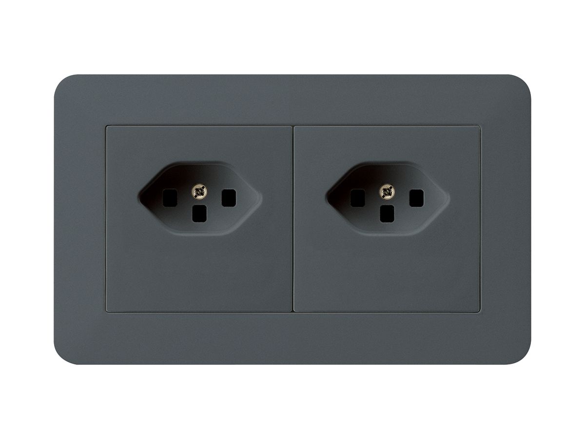 UP-Kombination kallysto.trend Gr.I-I horizontal 2×Typ 23 m.Schraubkl.C anthrazit