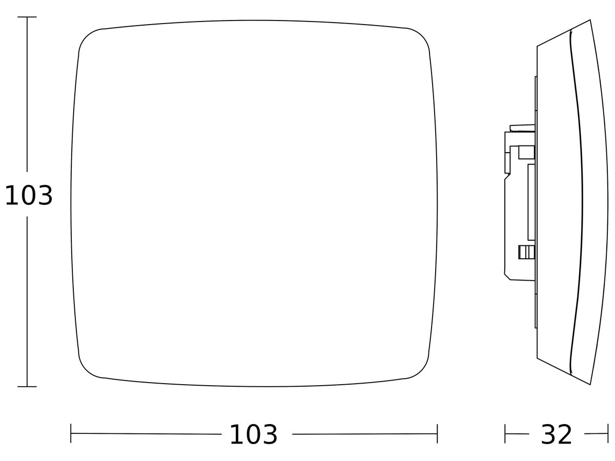 UP-Präsenzmelder Steinel TruePresence KNX, eckig weiss