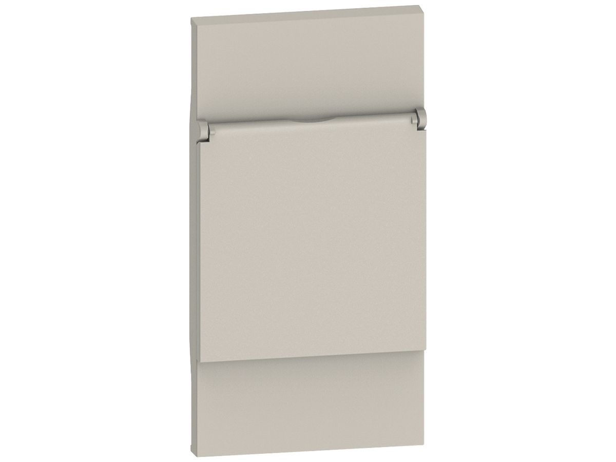 Abdeckung Living Now 2 Module für Schuko/FR/BE-Steckdose mit Klappdeckel sand