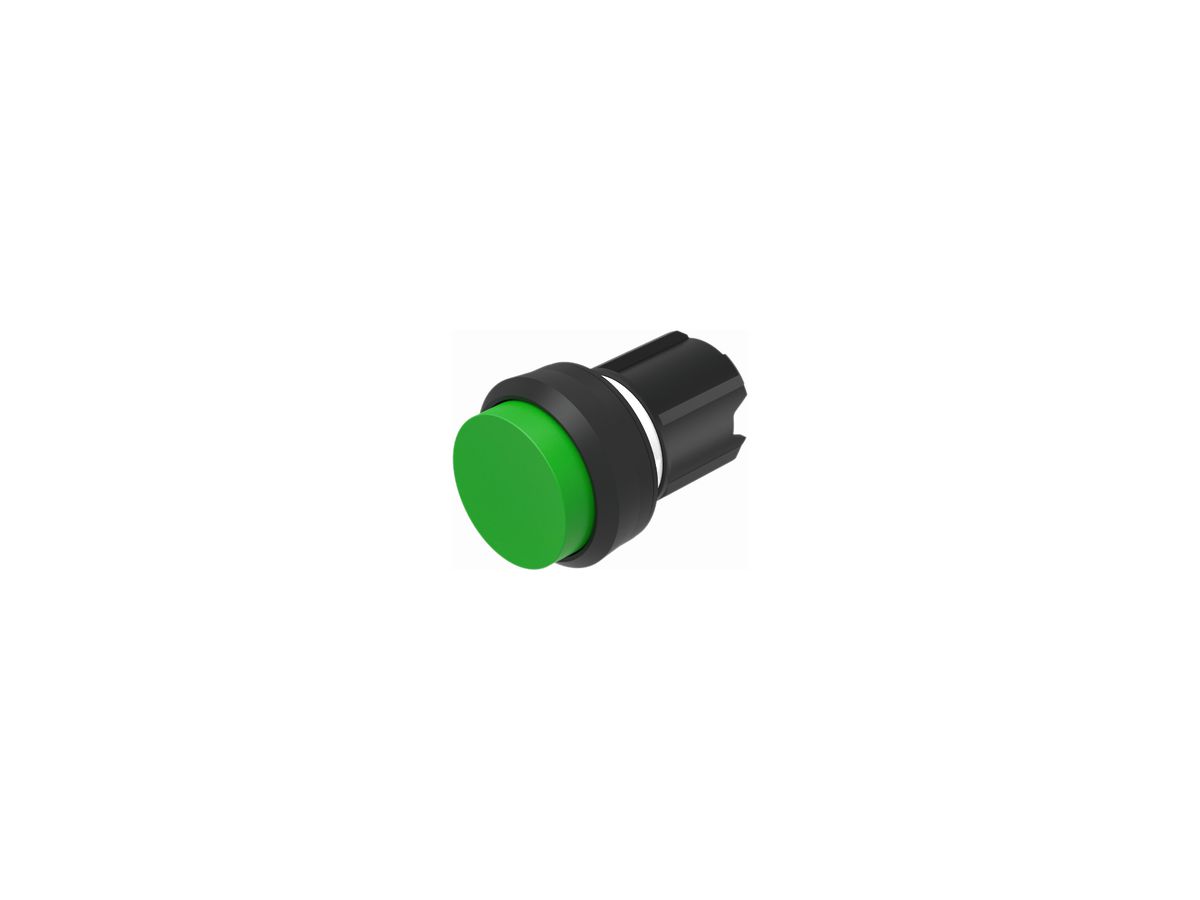 EB-Drucktaster EAO45, I, grün Ring schwarz erhaben