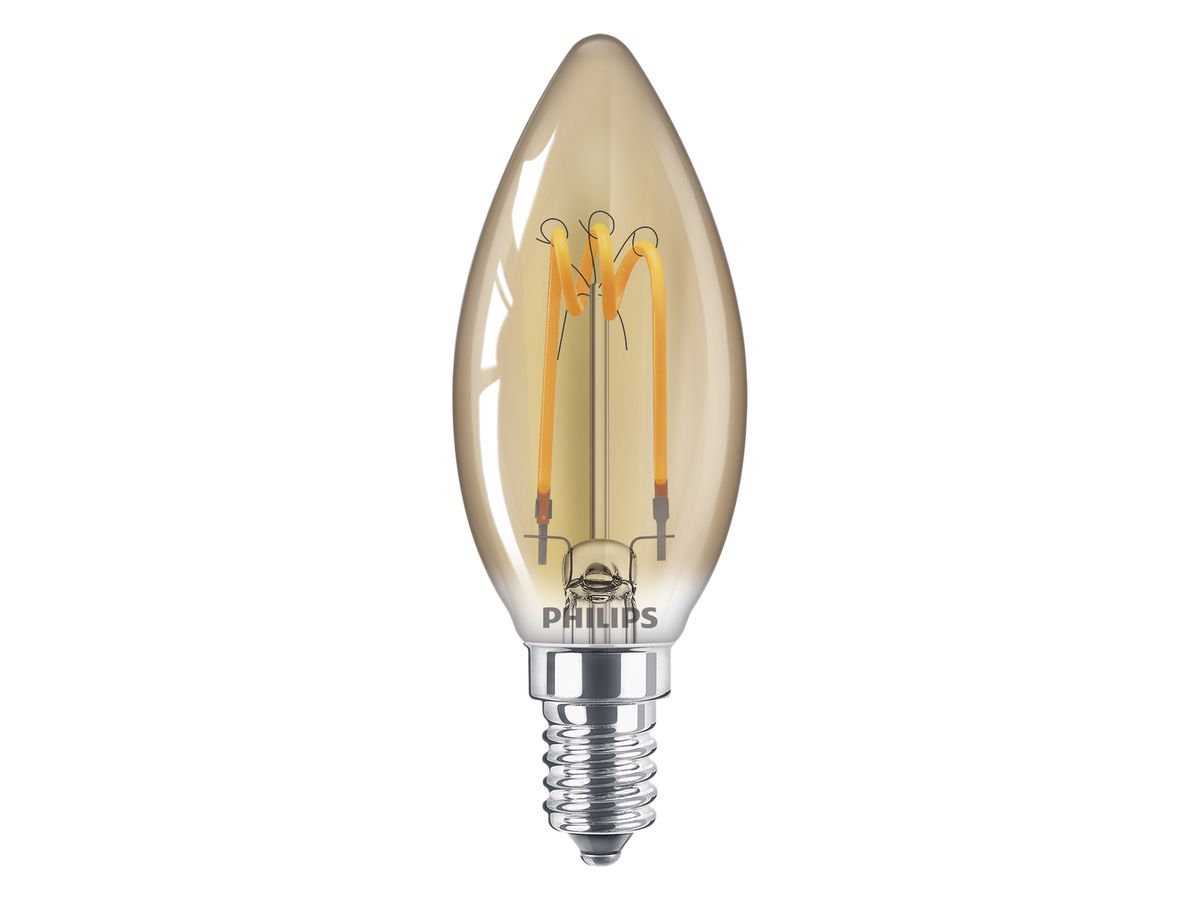 LED-Lampe Candle Classic E14 B35 2.3…14W 230V 2000K 125lm gold