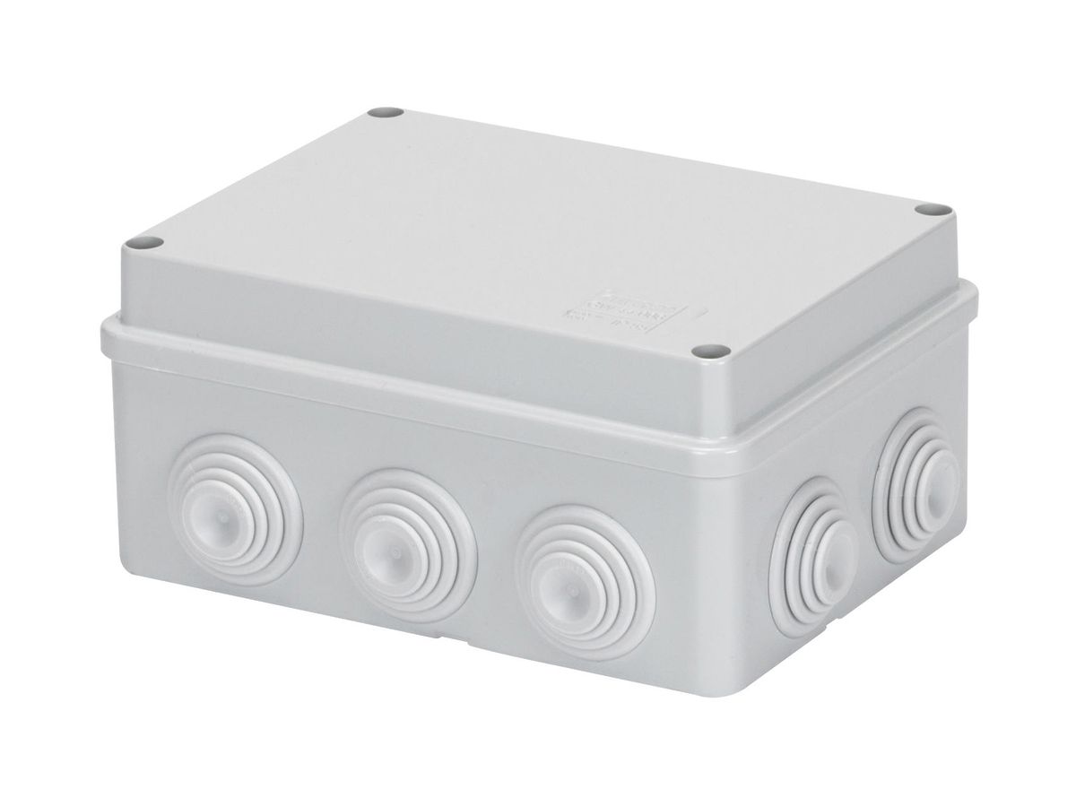 AP-Abzweigdose GEWISS 170×130×76 Schraubdeckel IP55 hf grau