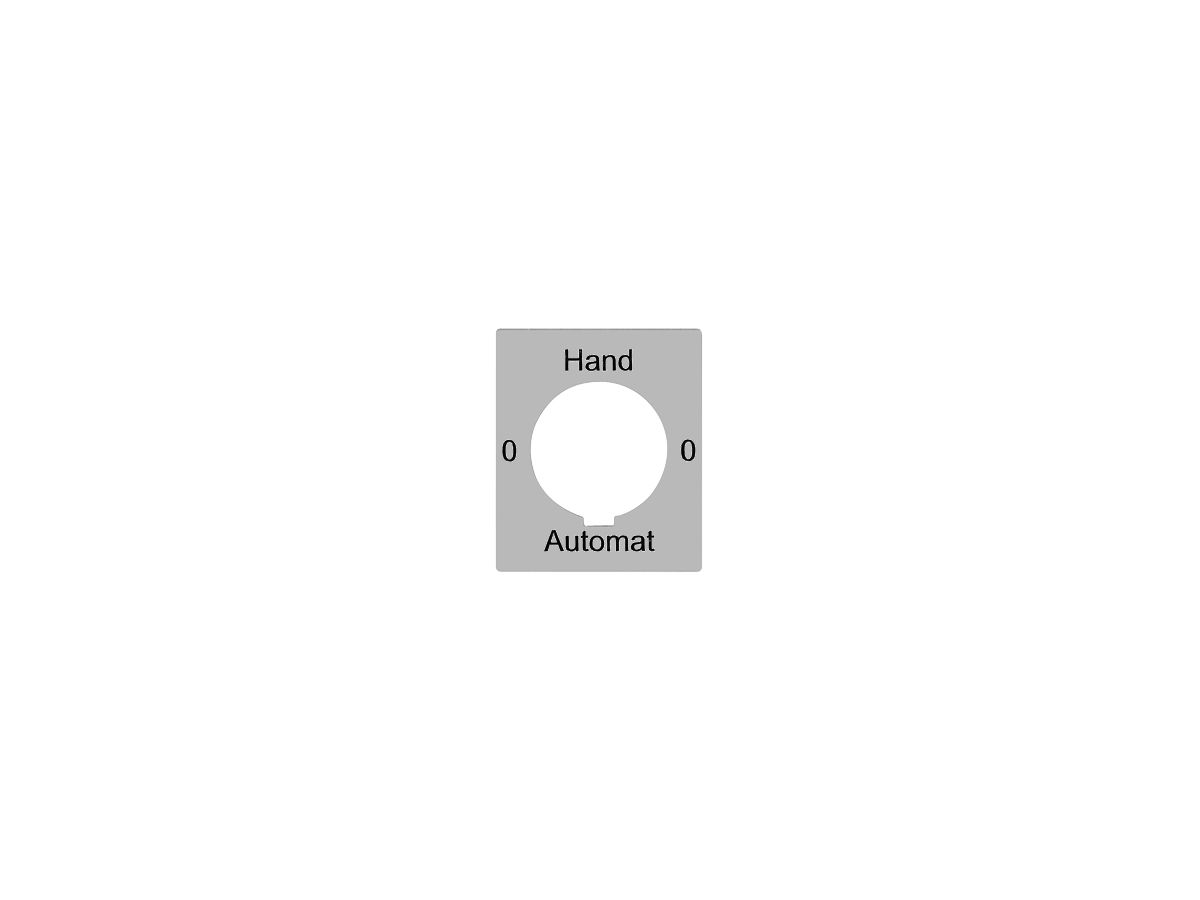 Kennscheibe 0-Hand-0-Automat für Schl.schalter FLF FH