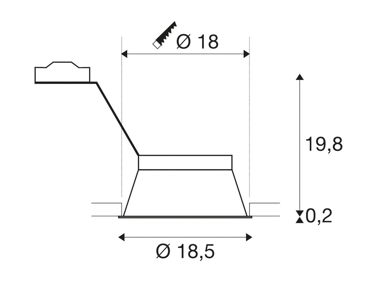 EB-Deckenleuchte SLV HORN-T, GU10 50W IP20 mattweiss