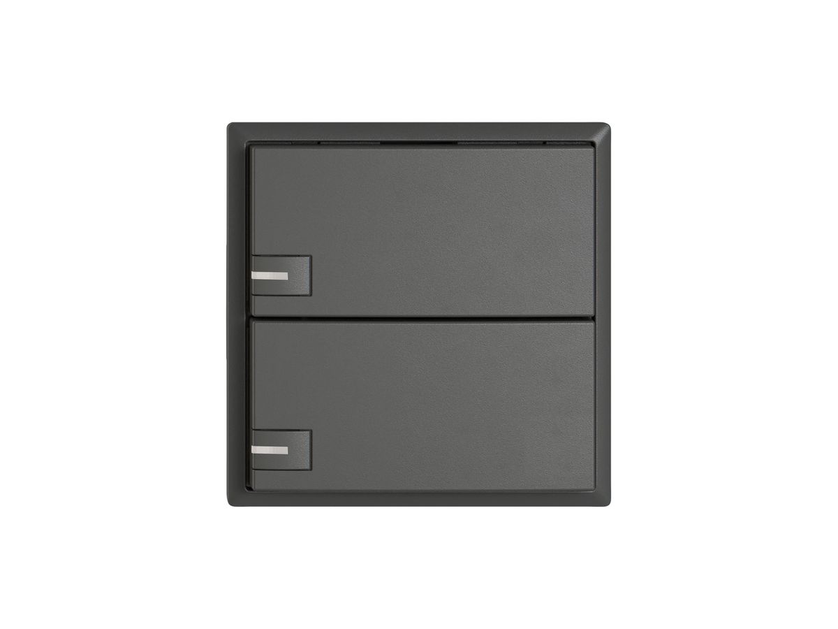 KNX-Taster RGB EDIZIO.liv SNAPFIX® Temperaturfüh.RGB-LED 2×T 1-Tbed.dgu