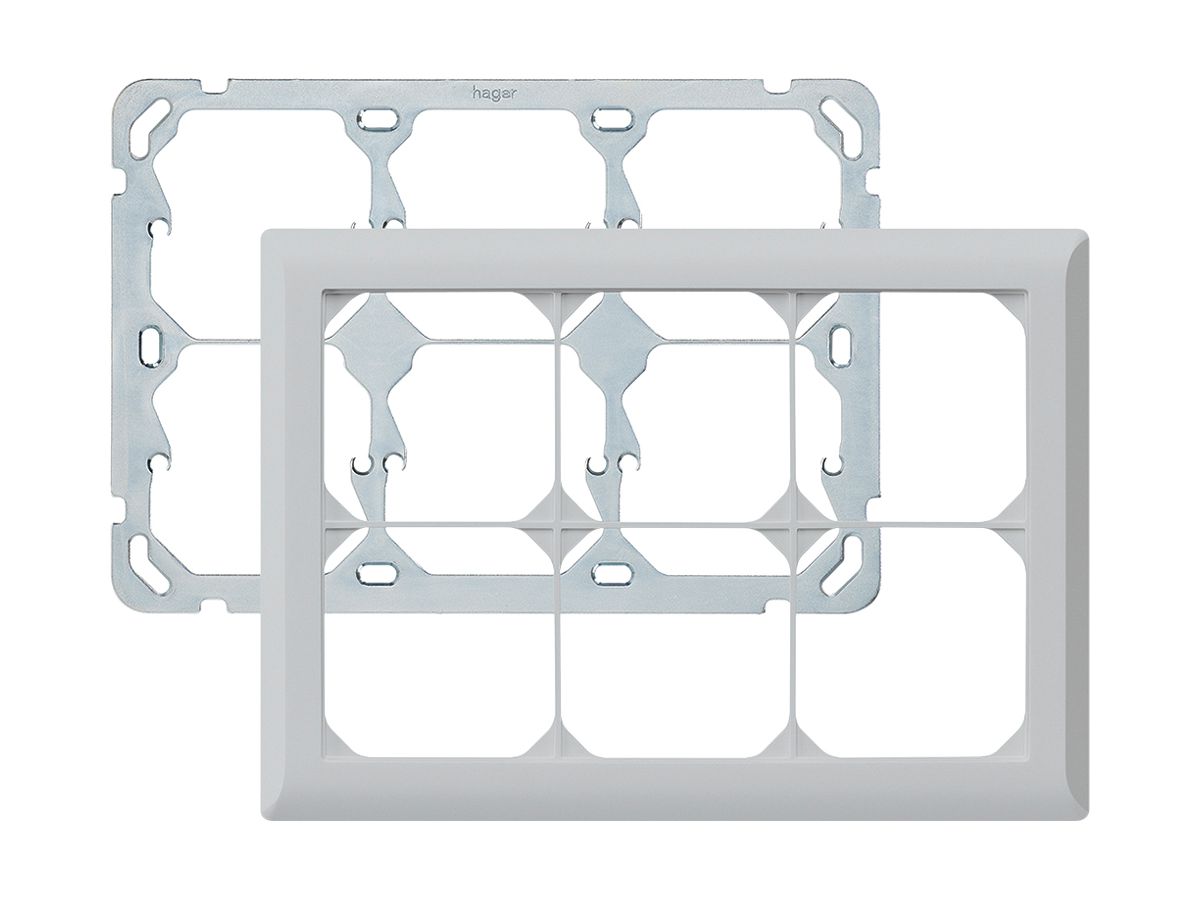 UP-Kopfzeile kallysto.line 2×3 hellgrau horizontal