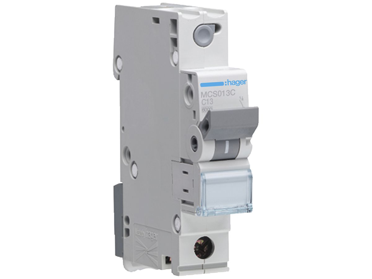Leitungsschutzschalter Hager MCB quickconnect 1P 230V Typ C 13A Icn 6kA 1TE