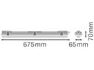 LED-Feuchtraumleuchte LEDVANCE DAMP PROOF G13 1×7W IP65 675mm grau