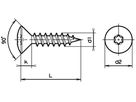 Linsenkopf-Spanplattenschraube Ferronorm T15 3.5×30mm verzinkt ohne Schaft