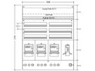 AP-Zählerverteiler HAG 3Z 1NKE 2×3R/150 Module 1005×1270×97mm