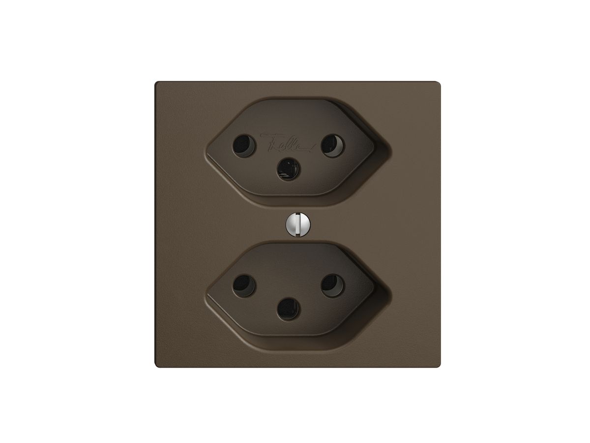 UP-Steckdose EDIZIOdue 2×T13 coffee mit Shutter