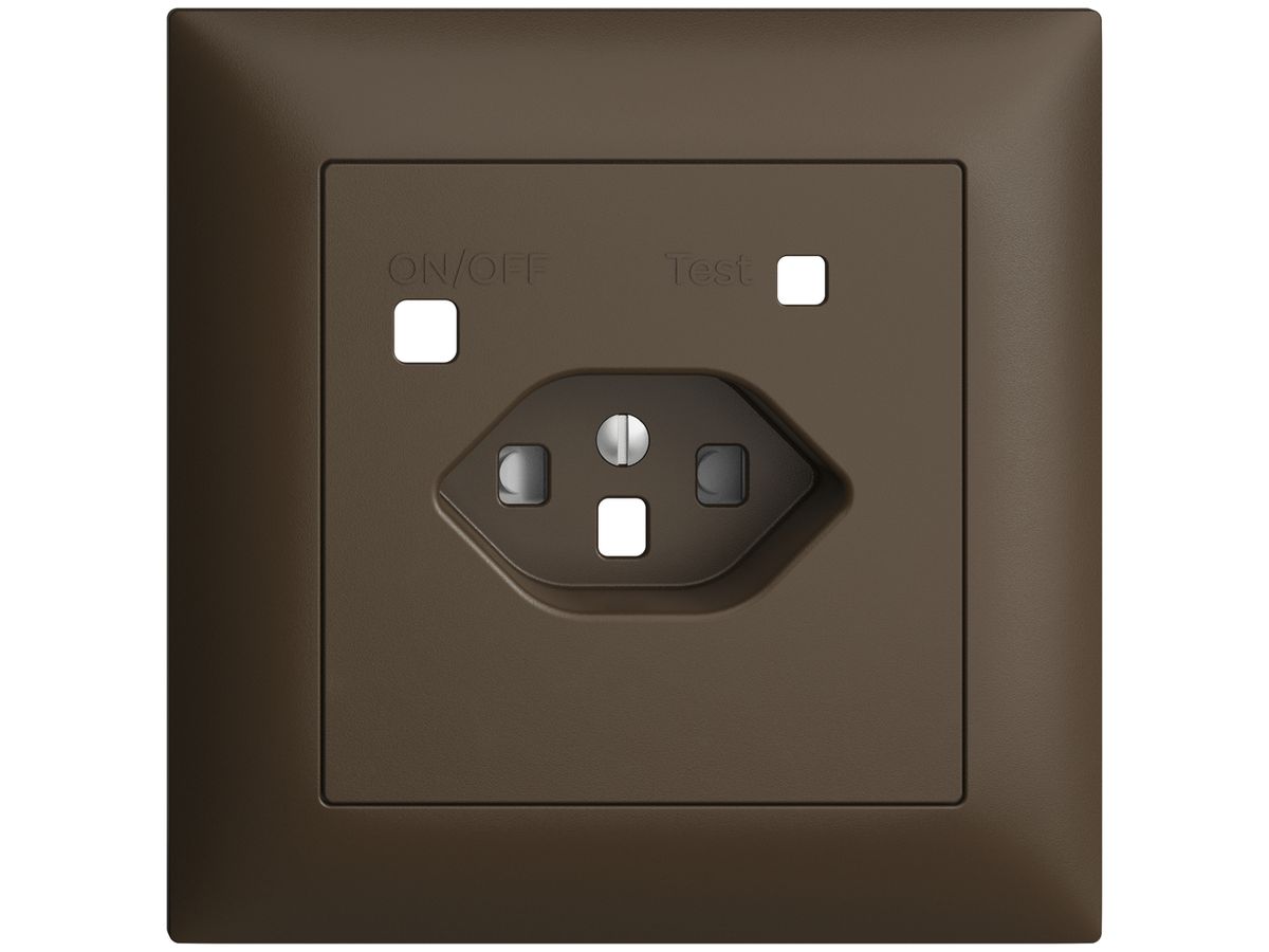Frontset EDIZIOdue zu FI-Steckdose FMI, T23, shutter, coffee