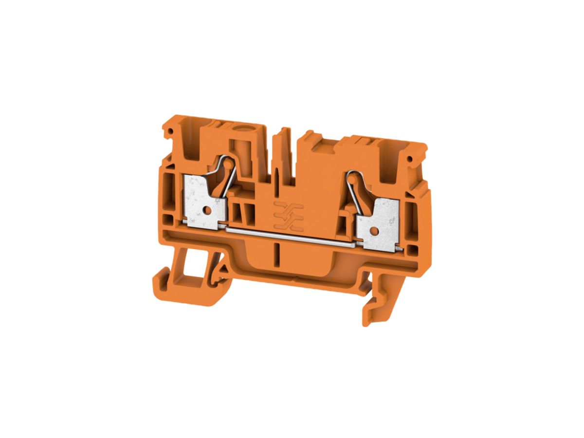 Durchgangs-Reihenklemme Weidmüller A2C PUSH IN 4mm² TS35 orange