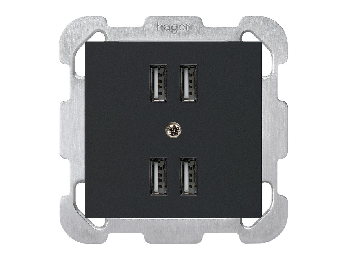 UP-Steckdose 4×USB kallysto B 2400mA schwarz