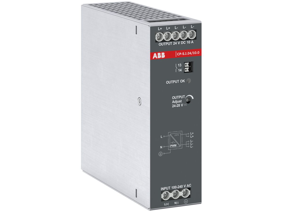 Schaltnetzteil ABB CP-S.1 24/10.0, IN:100…240V, OUT:24VDC/10A