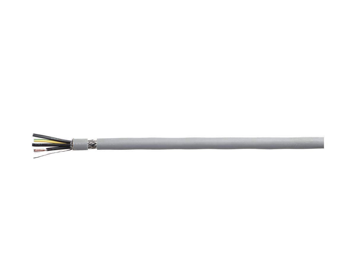 Steuerkabel abgeschirmt 2×1.5mm² nummeriert halogenfrei grau