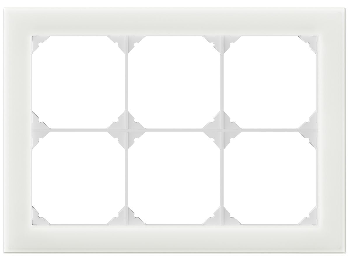 UP-Kopfzeile EDIZIO.liv prestige SNAPFIX® 2×3 154×214mm glas weiss