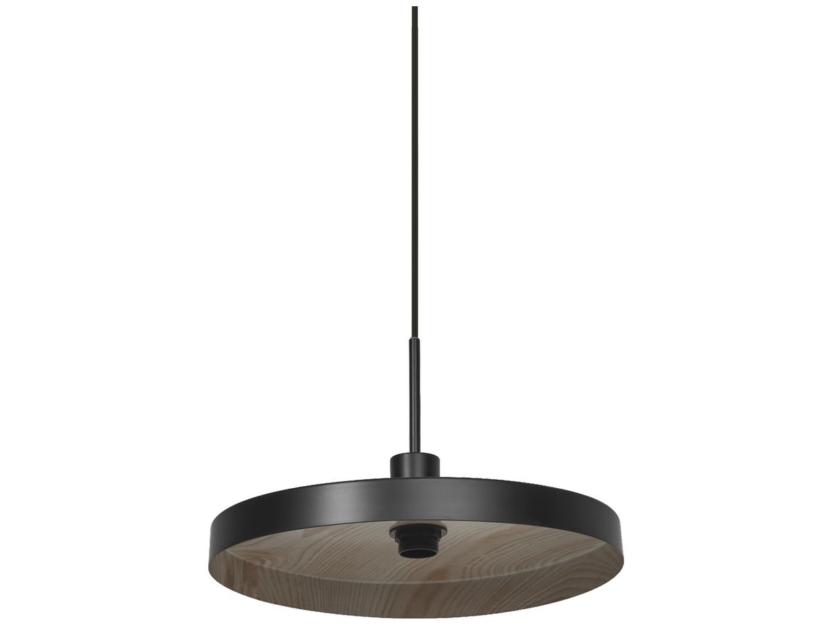 Pendelleuchte LEDVANCE Decor Plate E27 1×15W Ø400mm schwarz/Holz