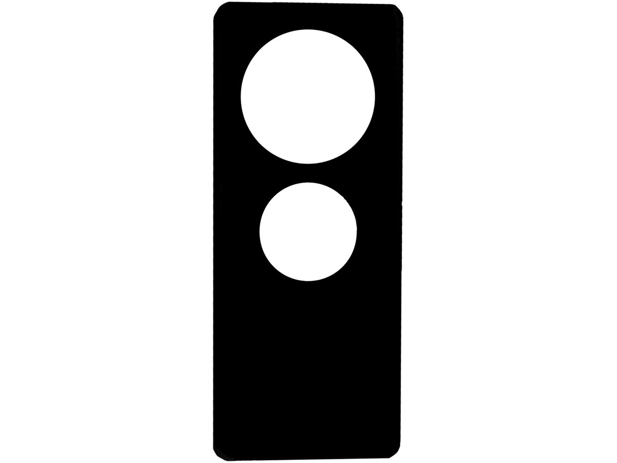 Abdeckplatte Gr.I-I-I schwarz