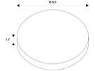 Distanzmontagesockel SLV für Anbauleuchte NAUTILUS, Ø96×17mm, schwarz