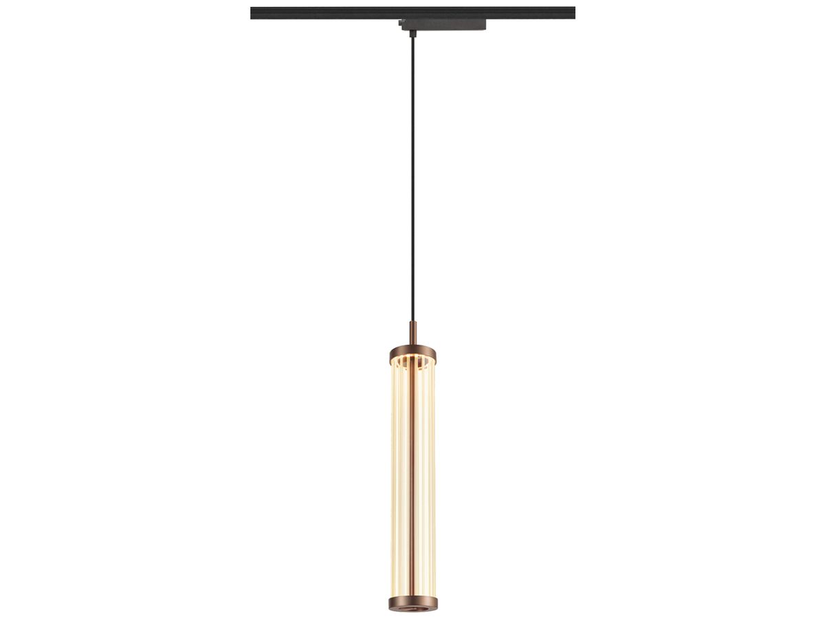 LED-Pendelleuchte SLV QUIMERA AD1PH 8W 330lm 927 DIM Ø76×470mm Kupfer