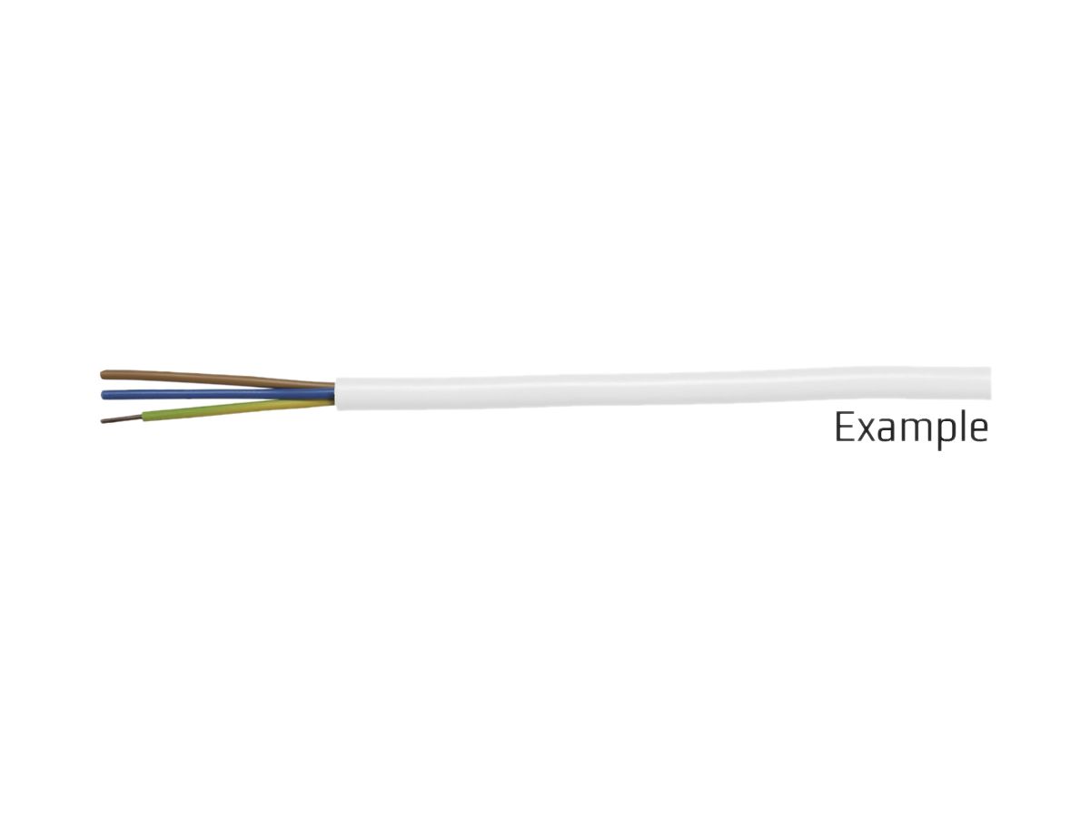 Kabel TT 3×4mm² 2LPE weiss Eca