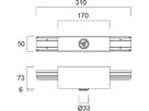 Sensormodul Sylvania Otao Linear PIR DALI 310×50mm weiss