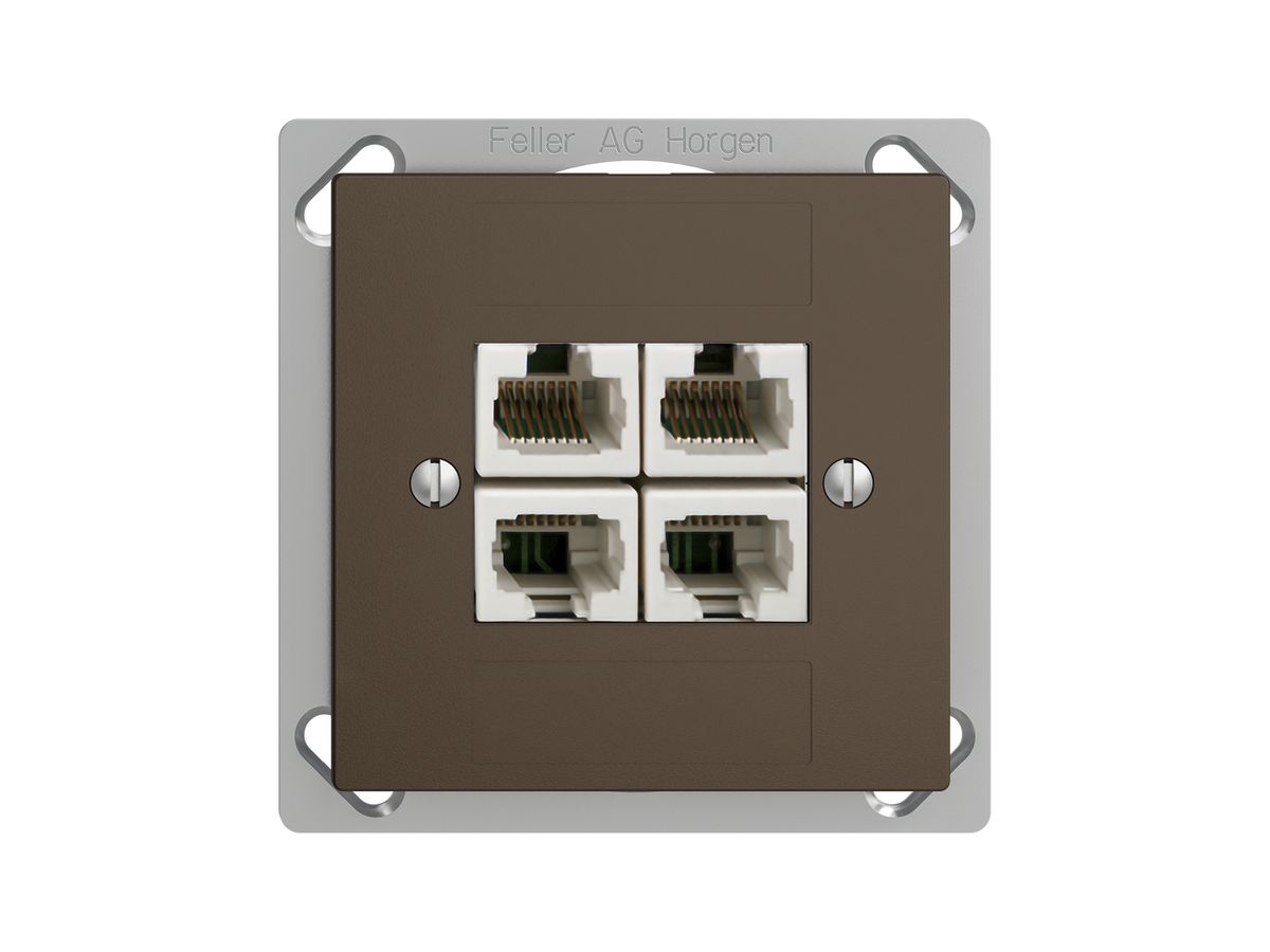 EB-Dose 4×RJ45/u 4P getr. EDIZIOdue coffee ITplus
