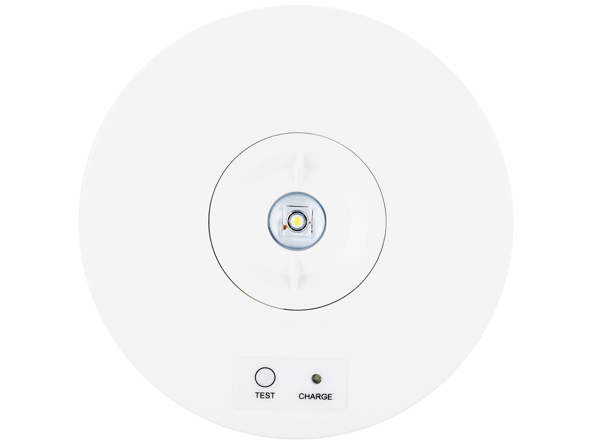LED-Sicherheitsleuchte Sylvania LiFeSafe IP65 3h BS Ø155×46mm weiss