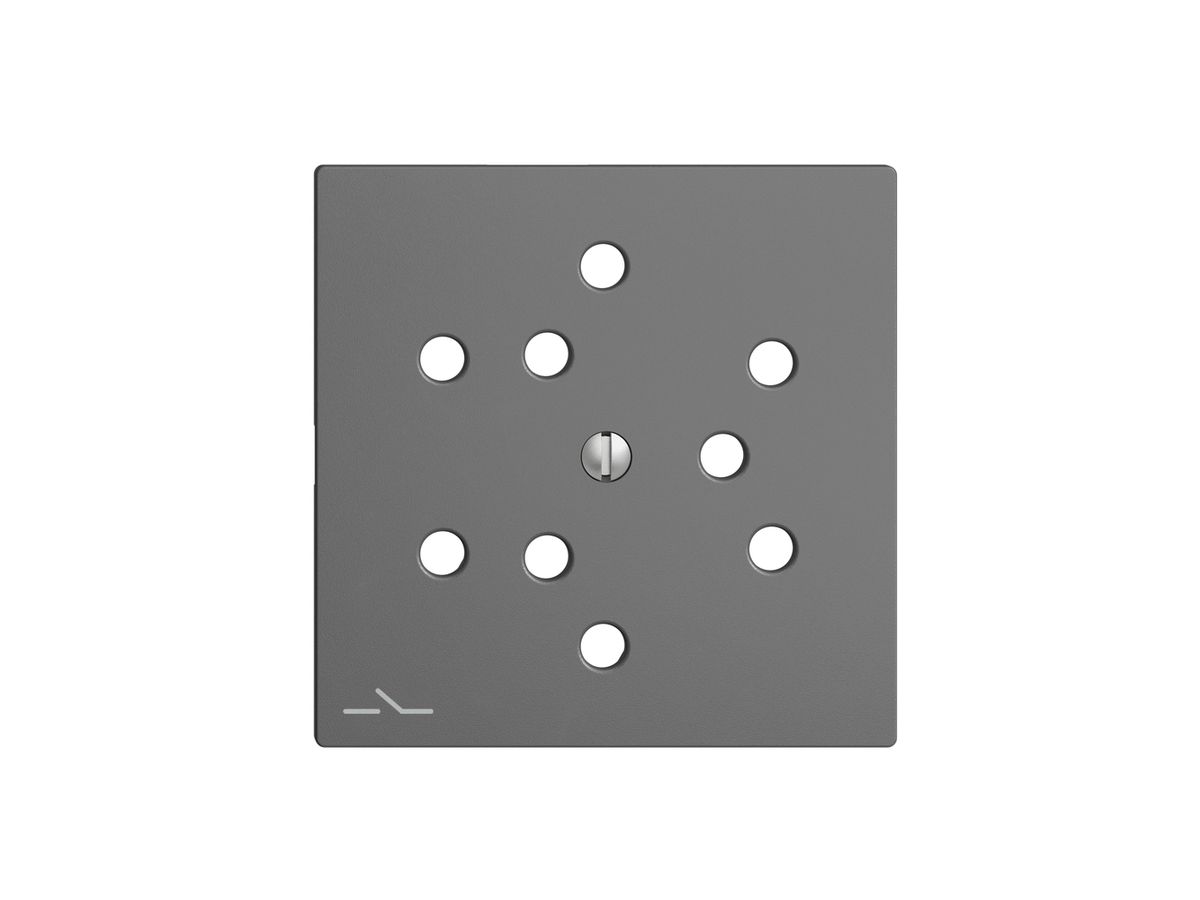 Frontplatte EDIZIOdue 3×T12 1×S dunkelgrau