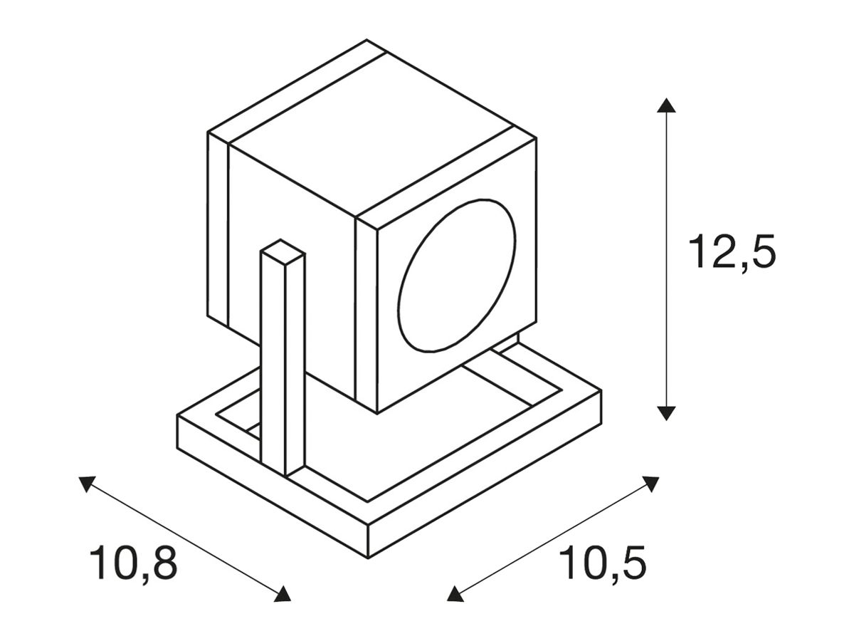 Standleuchte SLV CUBIX I, GU10 25W IP44 anthrazit