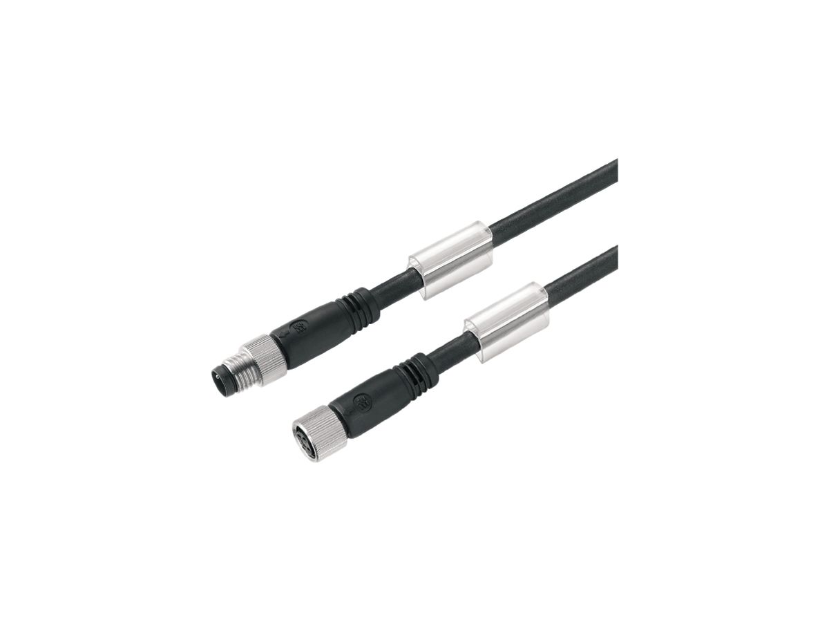 Kabel Weidmüller SAIL M8/M8 4L 1m Stift/Buchse gerade PUR schwarz